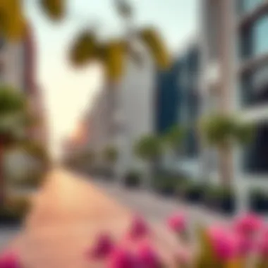 Modern residential community in Abu Dhabi with green spaces