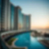 Stunning view of the Address Residence Fountain Views architecture