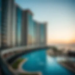 Stunning view of the Address Residence Fountain Views architecture