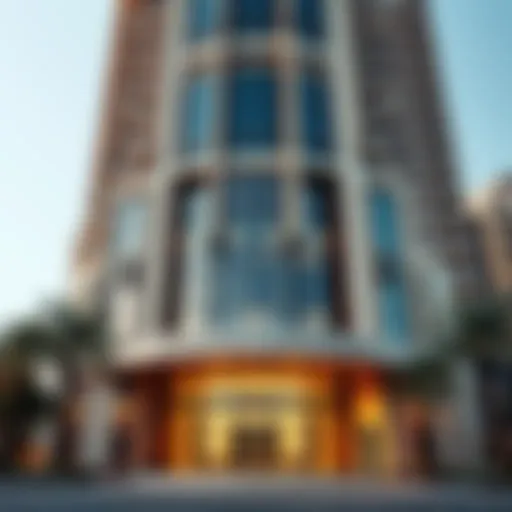 Stunning facade of the Ahmed Al Murr Building showcasing modern architecture
