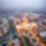 Aerial view of Al Aweer showcasing its strategic location in Dubai
