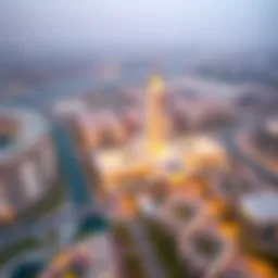 Aerial view of Al Aweer showcasing its strategic location in Dubai