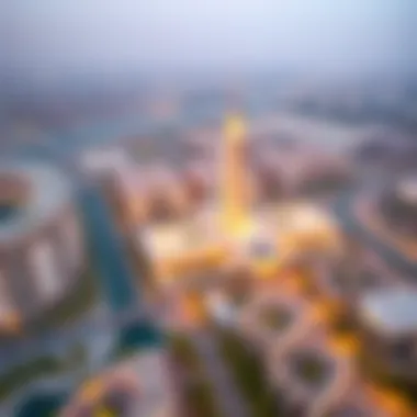 Aerial Perspective of Al Aweer Aerial view of Al Aweer showcasing its strategic location in Dubai