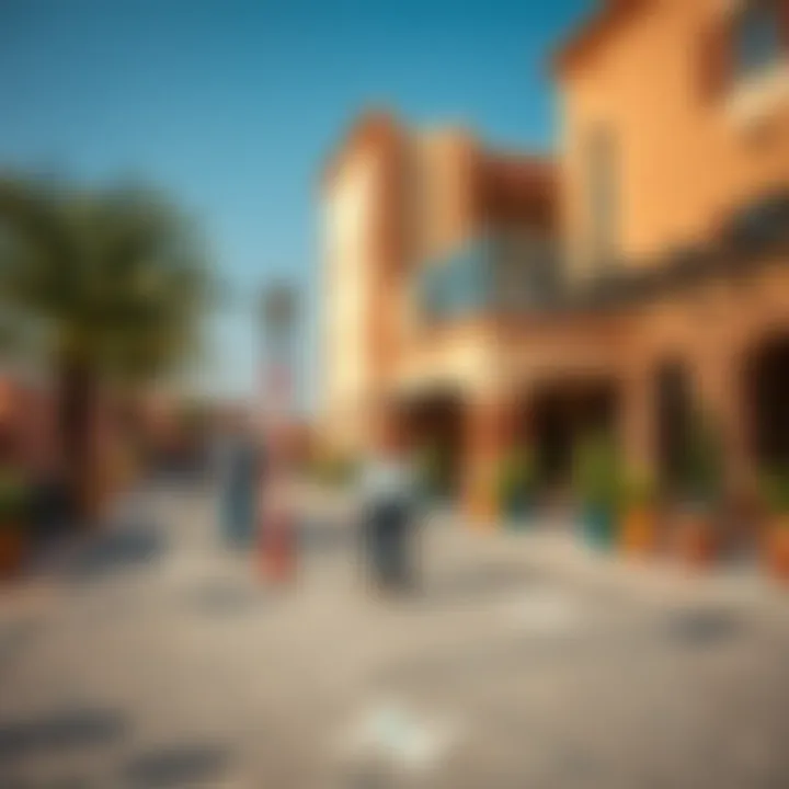 Vibrant community spaces in Al Aweer, reflecting a thriving lifestyle