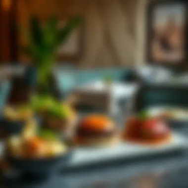 Artfully presented dishes highlighting the unique menu of Al Beiruti