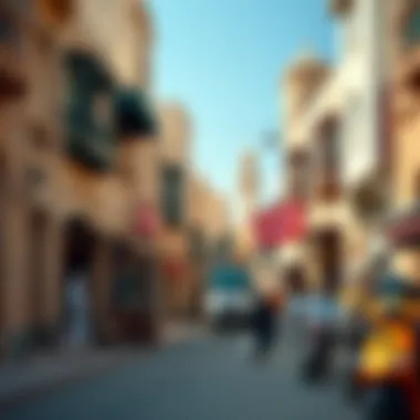 Cultural Vibrancy of Al Fahidi Vibrant street view of Al Fahidi with cultural elements