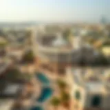 Aerial View of Al Fanar Al Seef Aerial view of Al Fanar Al Seef showcasing its unique architecture