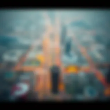 An aerial view of Al Nahda highlighting key landmarks and their postal codes