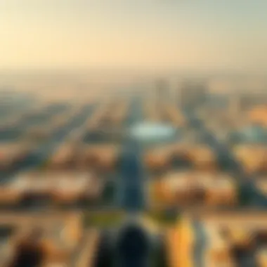 Aerial view of Al Quoz highlighting its unique layout