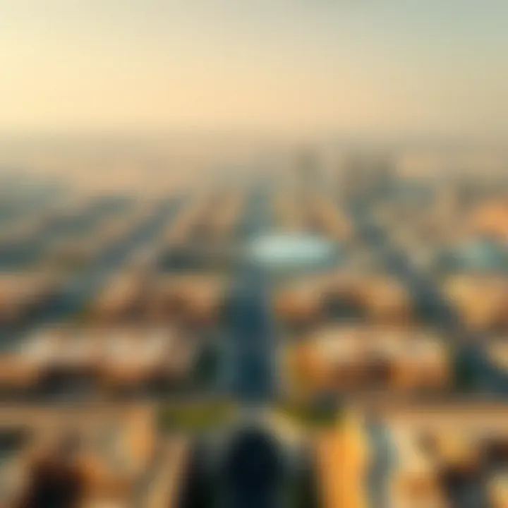 Aerial view of Al Quoz highlighting its unique layout