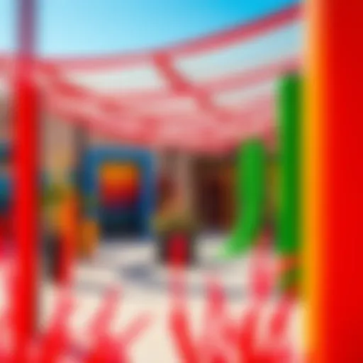 Art installation in Al Quoz showcasing vibrant colors