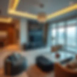 Luxurious holiday home interior in Dubai