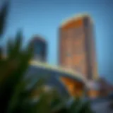Architectural view of Bahwan Tower showcasing its modern design