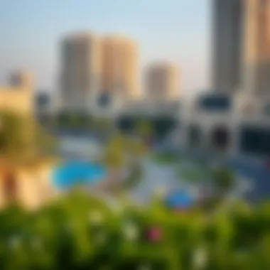 Amenities Surrounding Bahwan Tower Surrounding amenities near Bahwan Tower including parks and shopping areas