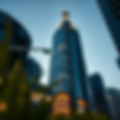 Stunning view of Binary Tower's façade