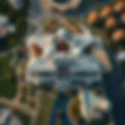 Aerial view of Binghatti Gardenia showcasing its unique architecture