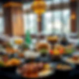 Luxurious breakfast spread with diverse dishes