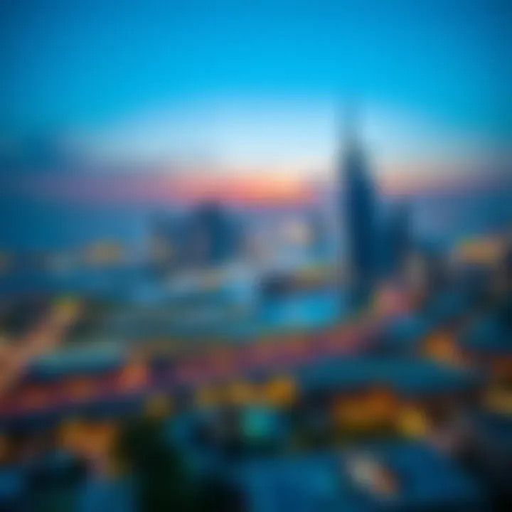 Breathtaking view of Dubai skyline from Bulgari Resort & Residences