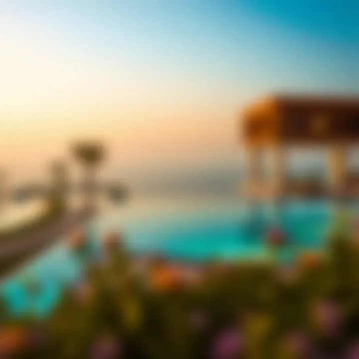 Infinity pool overlooking the Arabian Gulf at Bulgari Resort
