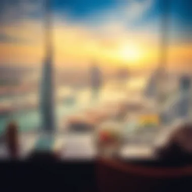 Breathtaking Views of Dubai Stunning views from the restaurant overlooking the Dubai skyline