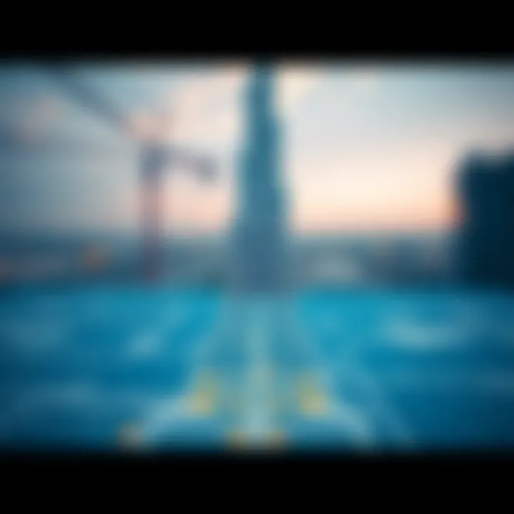 Construction blueprint of Burj Khalifa