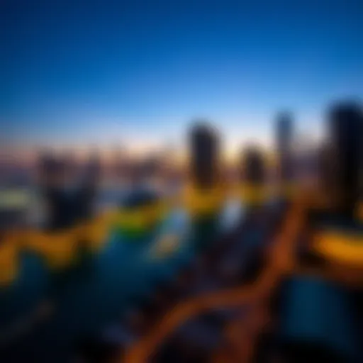 Dusk Skyline of Business Bay Stunning skyline of Business Bay at dusk