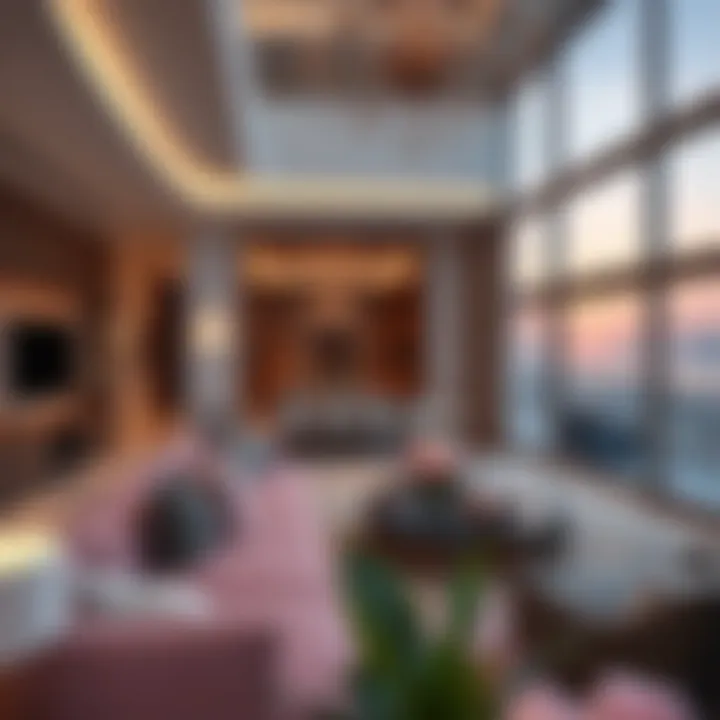 Luxurious interior design of a penthouse in Caesar Bluewater