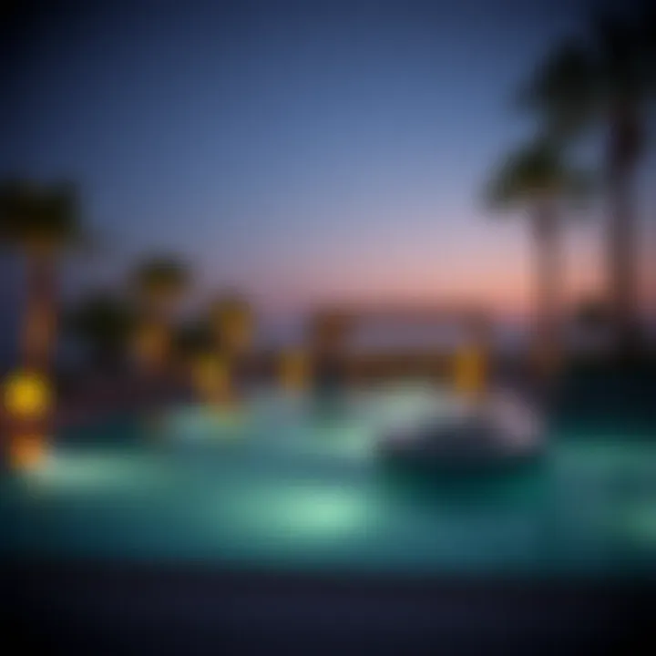 Serene outdoor pool area at Caesar Bluewater