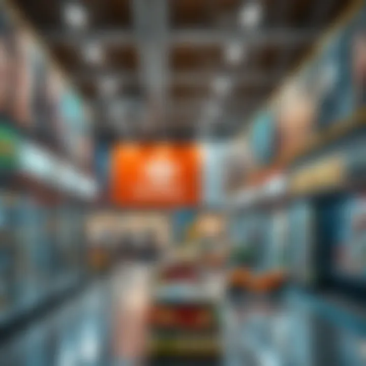 Interior layout of Carrefour highlighting diverse product offerings