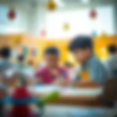 Children participating in creative activities within Childrens City