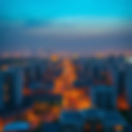 Panoramic view of Rashidiya, showcasing the skyline and residential buildings