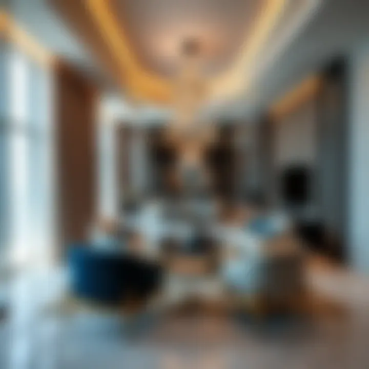 Interior of a luxury apartment in Concord Tower highlighting opulence