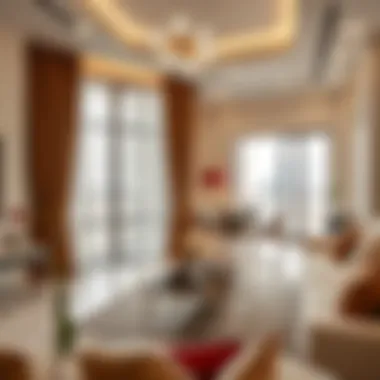 Luxurious living in Diamond Park Interior of a luxury apartment in Diamond Park Dubai