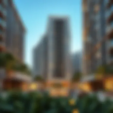 Luxurious Residential Living Luxurious residential complex within Dubai Festival City, emphasizing modern living.