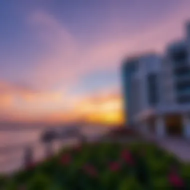 Serene Sunset Over Waterfront A picturesque sunset over the waterfront at Dubai Festival City, capturing its serene beauty.