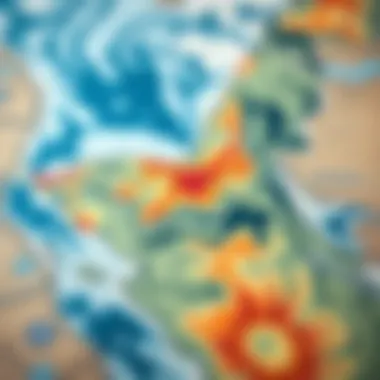 Dubai's Weather Patterns Explained Detailed meteorological map of Dubai showcasing weather patterns