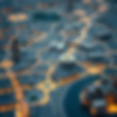 Key Neighborhoods in Dubai Map illustrating key neighborhoods of Dubai's real estate market