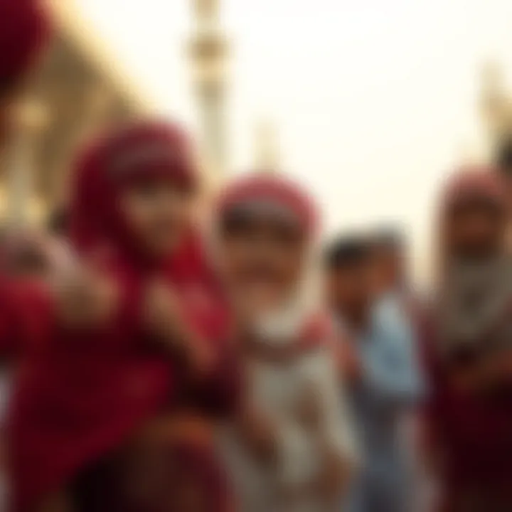 Children dressed in traditional attire celebrating Eid ul Adha