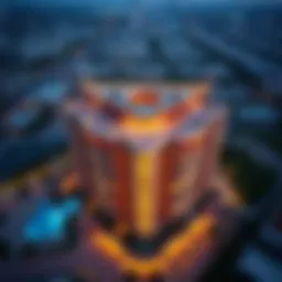 Aerial view of Eleganz by Danube showcasing its architectural design