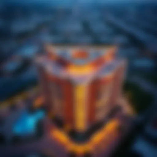 Aerial view of Eleganz by Danube showcasing its architectural design