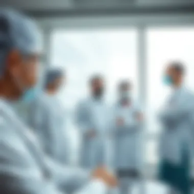 Collaboration Among Healthcare Professionals at Emirates Hospital Healthcare professionals collaborating in a consultation setting