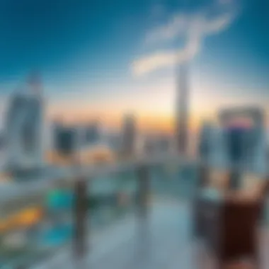 Breathtaking Dubai Skyline View Beautiful view of Dubai skyline from terrace