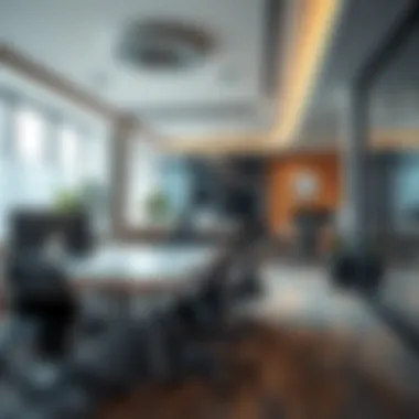 Collaborative Workspaces in Dubai Modern office interior showcasing collaborative workspaces in Dubai