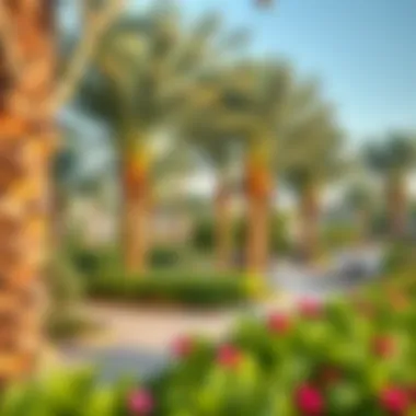 Vibrant community park in البرشاء جنوب with lush greenery