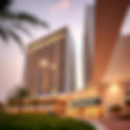 Architectural view of Al Kawakeb Building showcasing its modern design