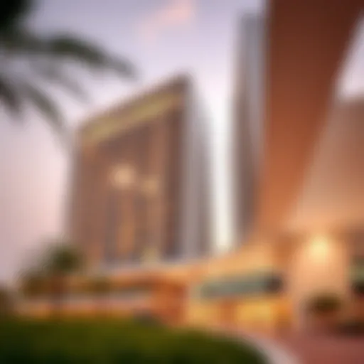 Architectural view of Al Kawakeb Building showcasing its modern design