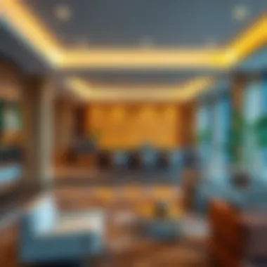 Business Amenities Inside Al Owais Tower Interior view highlighting the business amenities of Al Owais Tower