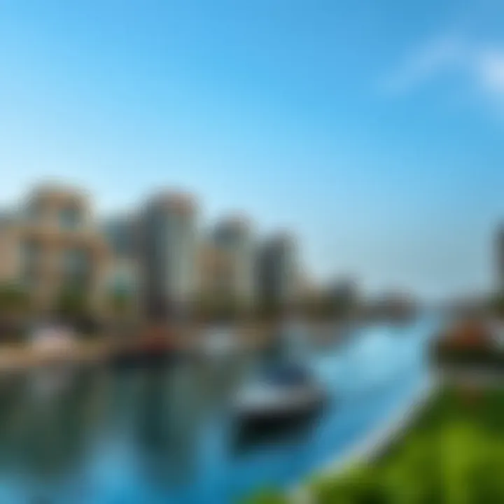 Real estate developments around Al Qasba Canal illustrating the vibrant market and investment opportunities