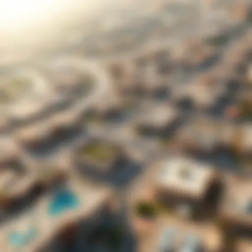 Aerial view of Al Qusais 5 showcasing the vibrant community