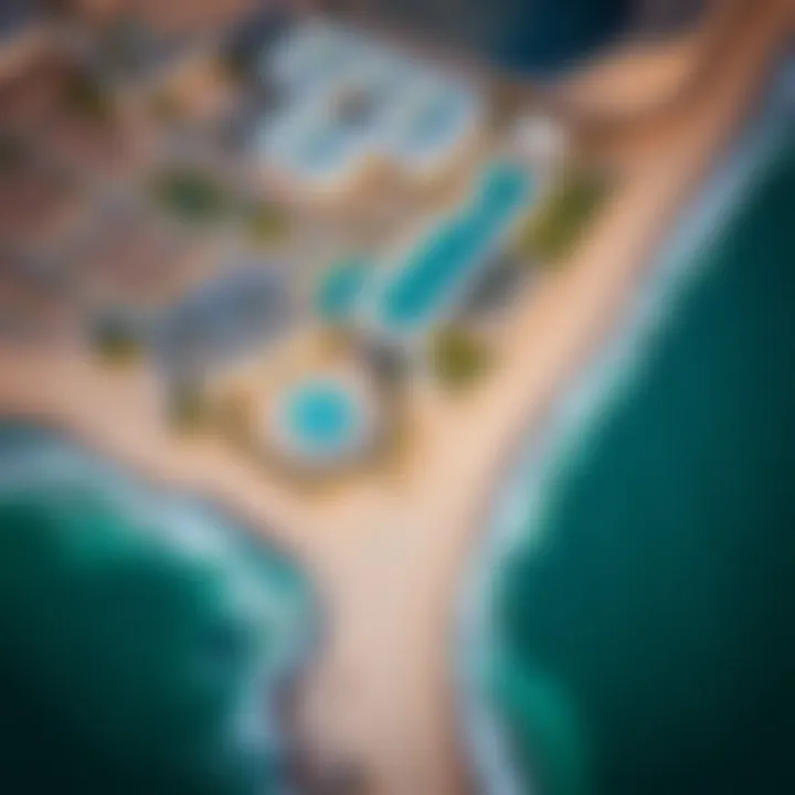 Aerial view of the Al Raha Beach community and its surroundings